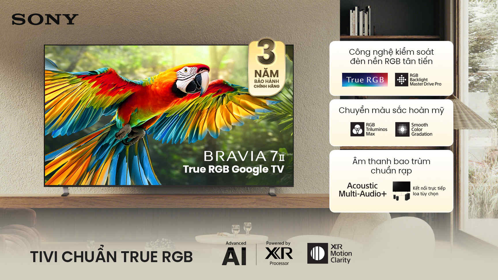 Sony Google TV True RGB BRAVIA 7 II 98 inch K-98XR70M2